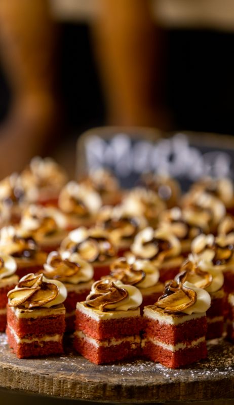 An close up image of some delicious dessert being served at the buffet at The Senchi Restaurant in The Royal Senchi Hotel & Resort in Ghana