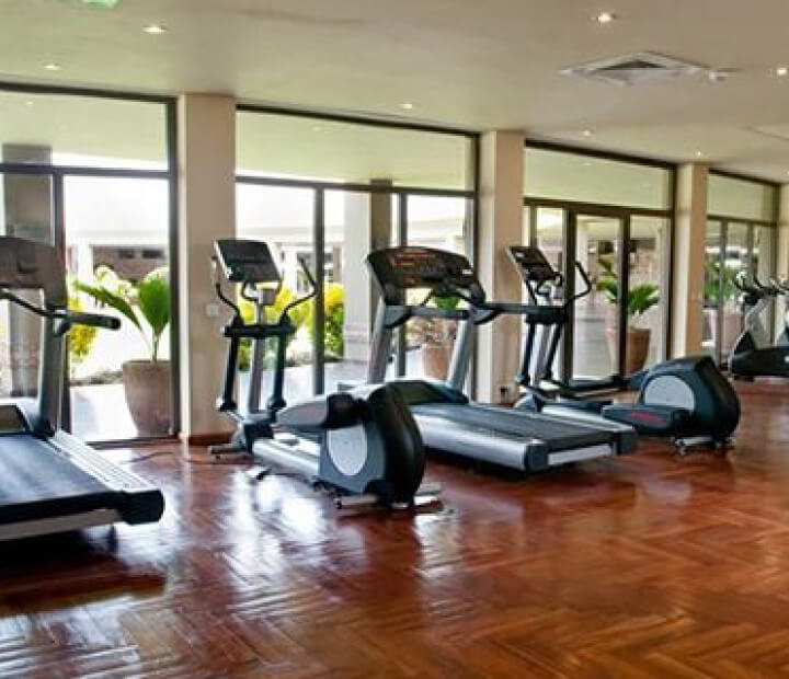 A photo of the equipment at the gym at The Royal Senchi Hotel & Resort in Ghana